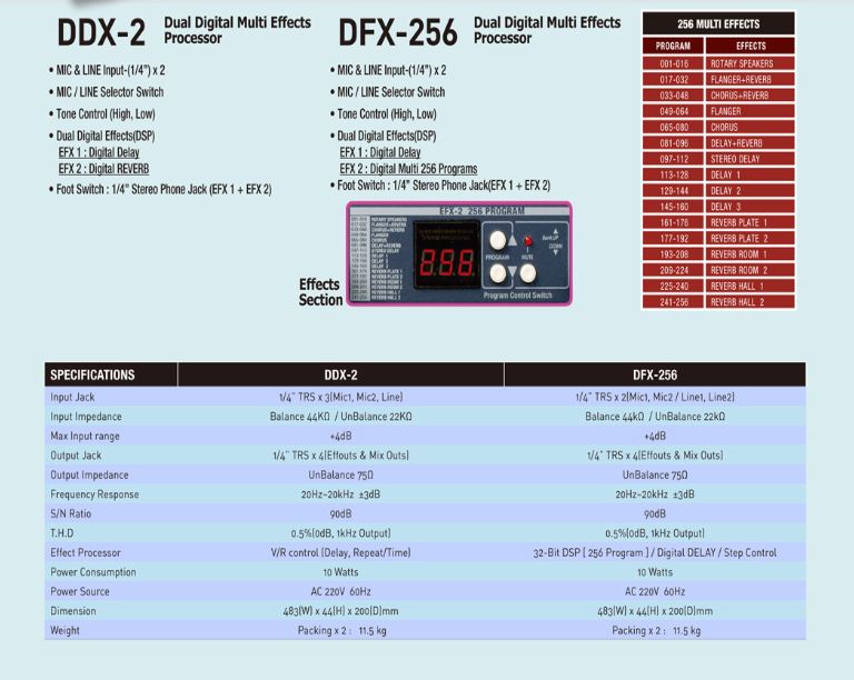 DFX-256사운드아트SOUNDART이펙터프로세서리버브